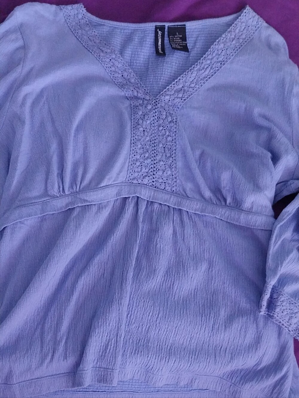 Jason Maxwell Lavender V-Neck Blouse
